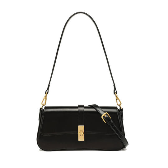 High-Quality Niche Baguette Bag for Women, High-End Armpit Bag, Genuine Leather Women's Bag, New Versatile Cowhide Shoulder Crossbody Bag