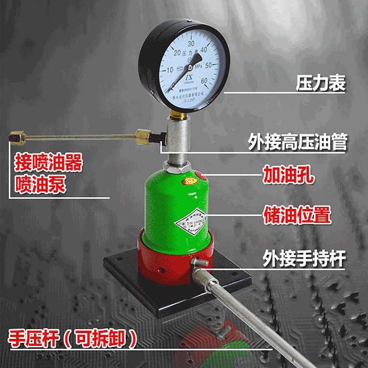 Calibrador del inyector boquilla de reparación de presión de la mano efecto tester automóvil Tractor diesel boquilla precisa probador