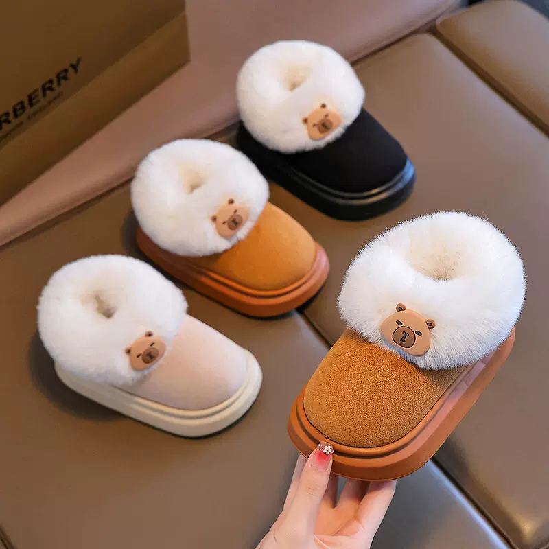 2025新款儿童棉鞋冬季女士室内外加厚保暖男童中大童宝宝棉鞋批发
