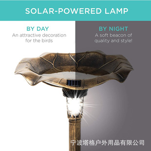 Small Outdoor Solar Lamp Bird Bath Flower Landscape Ornaments Park Garden Landscape Ornaments