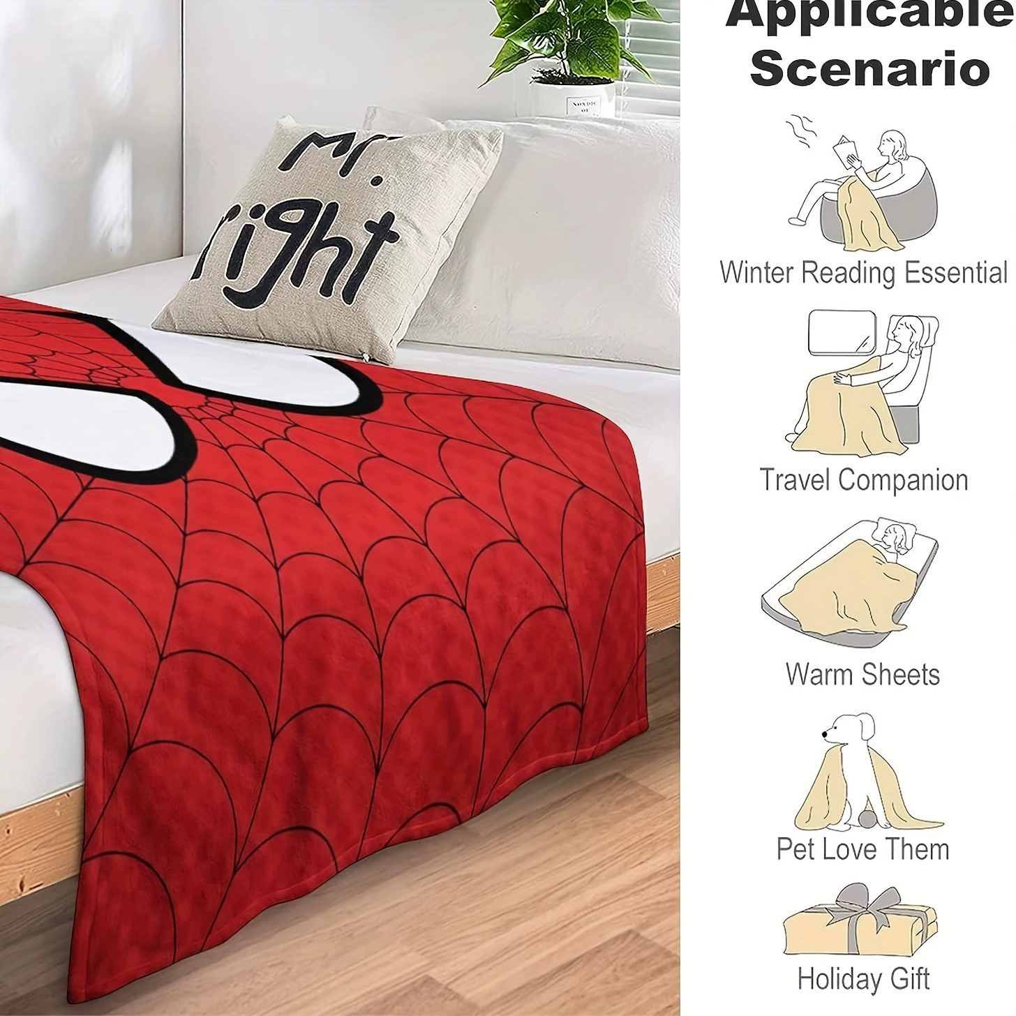 Flannel duvet, heroes for sleep, Spiderman