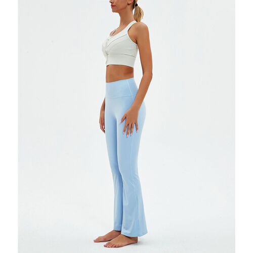 lulu seamless high waist plus size yoga tight bell bottoms peach butt belly tightening jelly gel fitness sports pants