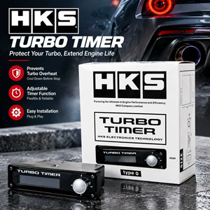 HKS car turbocharger timer, turbo delay shutdown protection, engine cooling timer, modified instrument panel