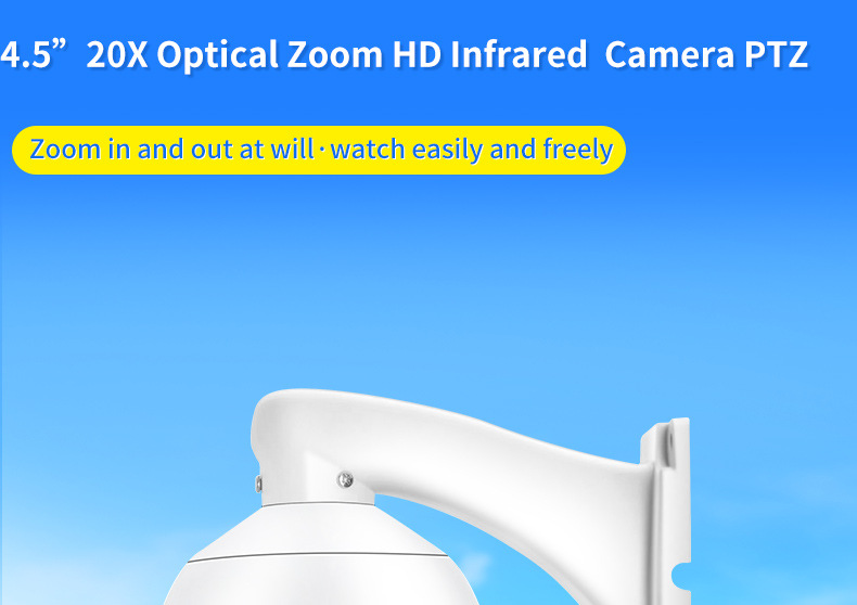 Sınır Ötesi Bestseller 8 Milyon Zoom IP PTZ Kapalı Devre Televizyon Kamerası Açık Alan HD Kızılötesi Gece Görüşü POE