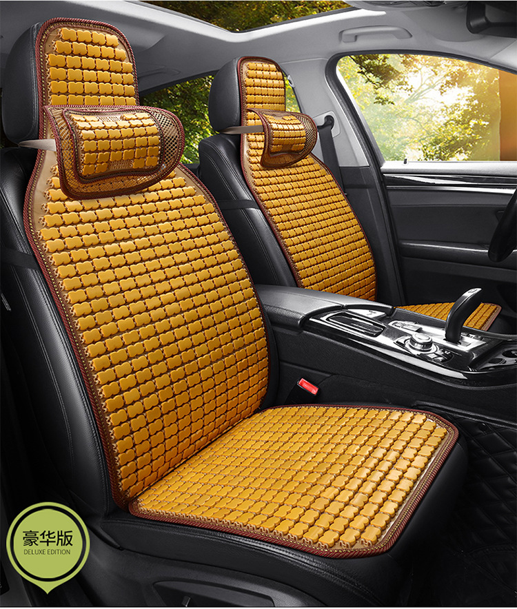 Summer bamboo car seat cushion wuling glory double row seat cover light small card liuzhou wuling van universal