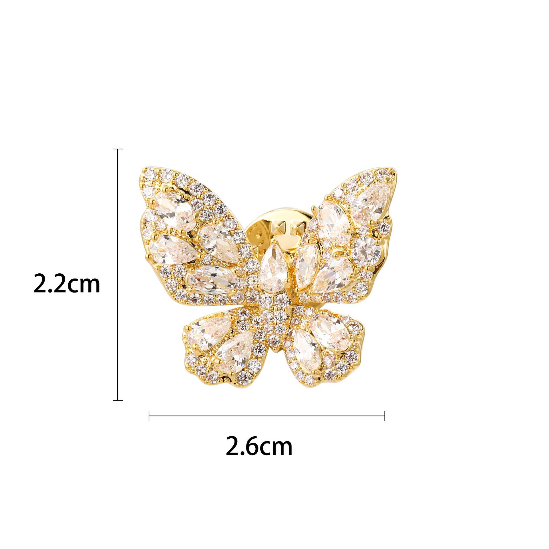 Elegant Schmetterling Kupfer Frau Broschen display picture 7