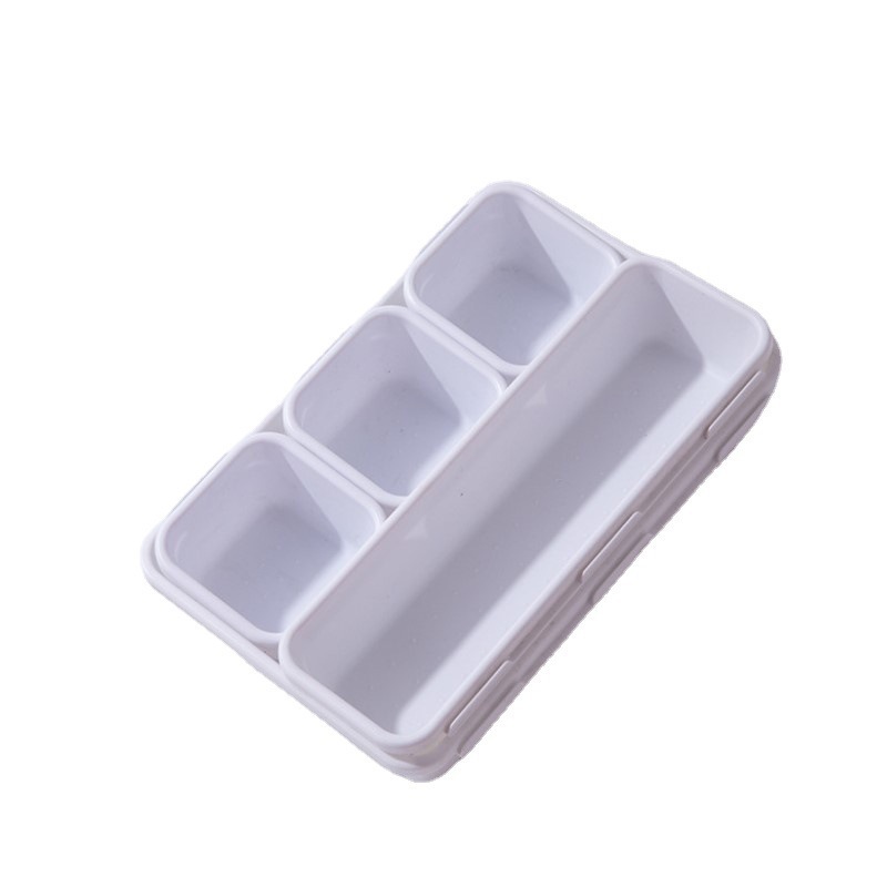 Caja de almacenamiento de 8 piezas Caja de almacenamiento de plástico de ocho cuadrículas de estilo japonés para el hogar