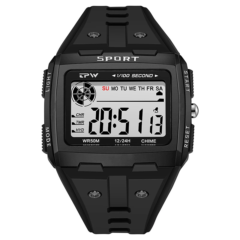 Universal fashionable digital watch, waterproof sports speedometer