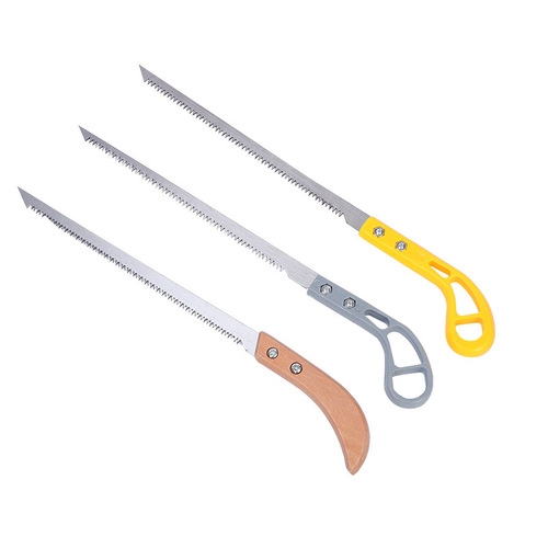 Linyi Manufacturer Wholesale Wooden Handle Cocktail Saw Mini Small Hand Saw Garden Wall Board Saw Plastic Handle Fine Tooth Small Line Tail