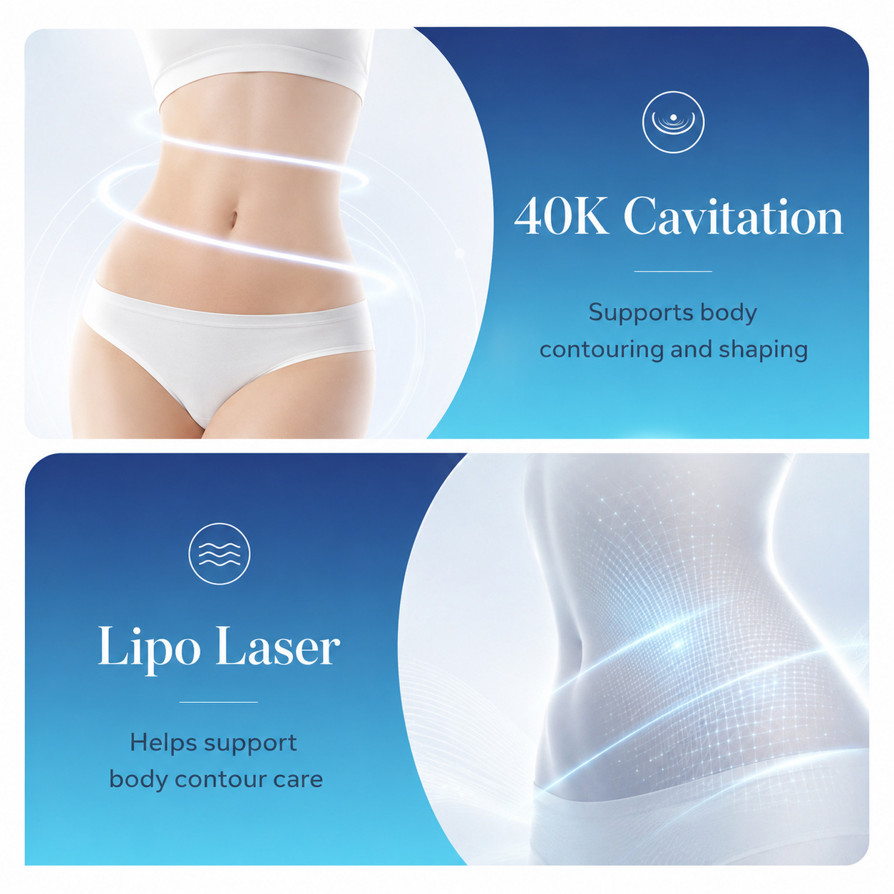 Equipo de Belleza Adelgazante Multifuncional 6 en 1 con Ultrasonido para Cuidado Corporal