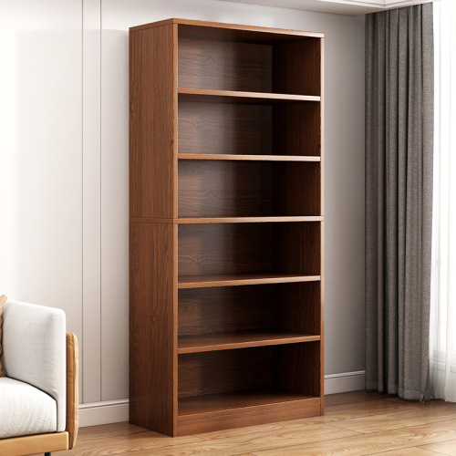 Bookshelf storage rack floor-standing living room storage cabinet solid wood color storage cabinet office reading rack simple home bookcase
