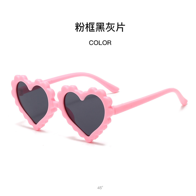 Gafas de Sol Infantiles en Forma de Corazón con Protección UV400 para Protección Solar y Viajes