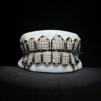 Европейские и американские трансграничные горячие распродажи грили GRILLZ хип-хоп брекеты сотовой инкрустации муассанит завод прямых продаж