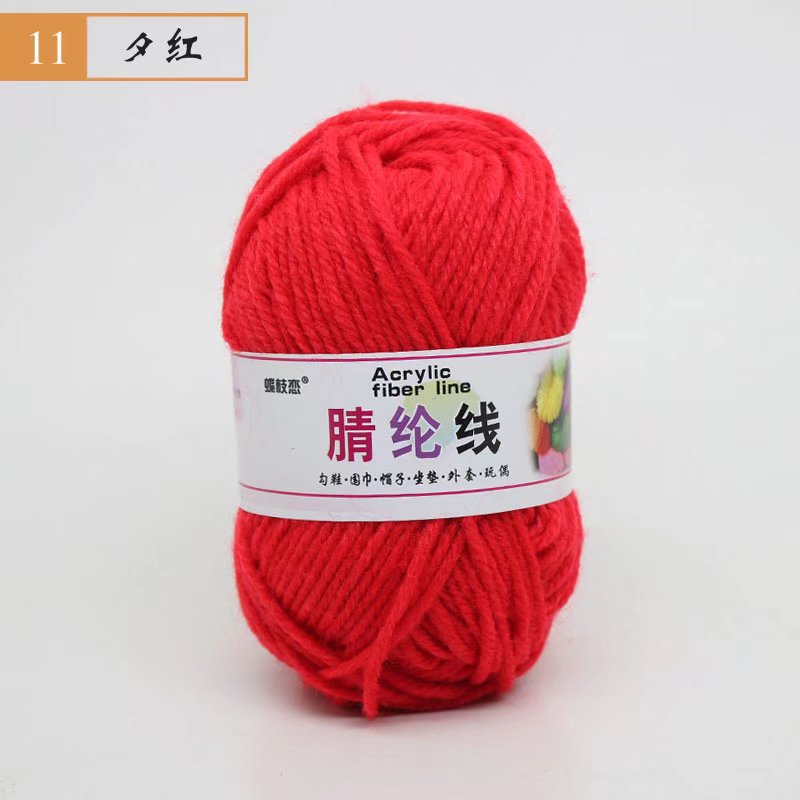 Fábrica al por mayor de comercio exterior de hilo acrílico DIY zapatillas tejidas a mano lana acrílico ganchillo zapato hilo cojín muñeca hilo