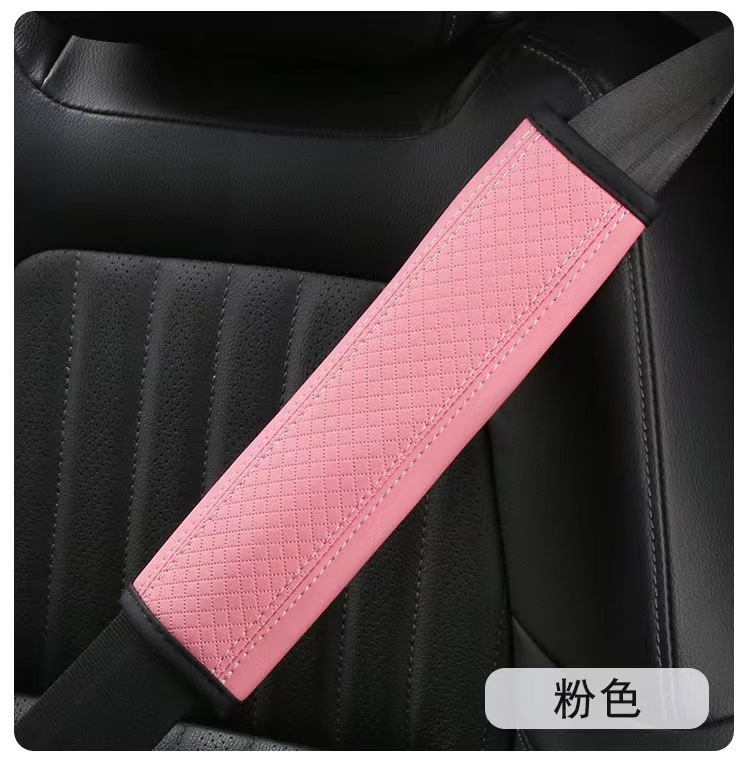 Leather-Feel Embossed Three-Dimensional Car Seatbelt Shoulder Pads, Car Accessories to Prevent the Seatbelt from Being Too Tight