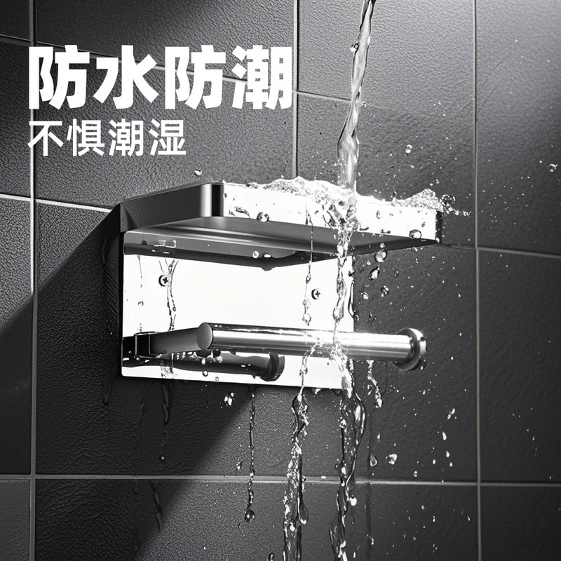 304 ステンレス鋼ホテルのバスルームトイレット ペーパー ホルダー ロール紙パンチフリー壁掛け携帯電話収納ラック卸売|undefined