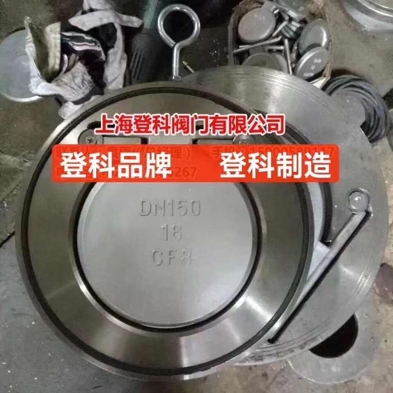 H74H-16P DN250橡胶软密封 对夹止回阀 薄片式止回阀 不锈钢