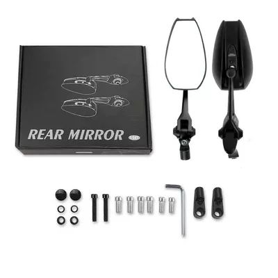 Universal Rearview Mirror for Electric Vehicles, Motorcycle Modification Aos4 Reflector, Abs Material, Blue Glass for Electric Vehicles (Motorcycle rearview mirror) - aos4-rearview-mirror-white-convex-mirror