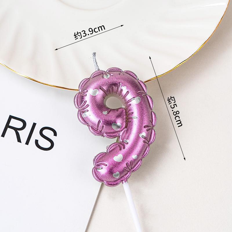 Ins velas de cumpleaños coreanas horneado pastel decoración decoración globo vela digital complemento vela rosa vestir