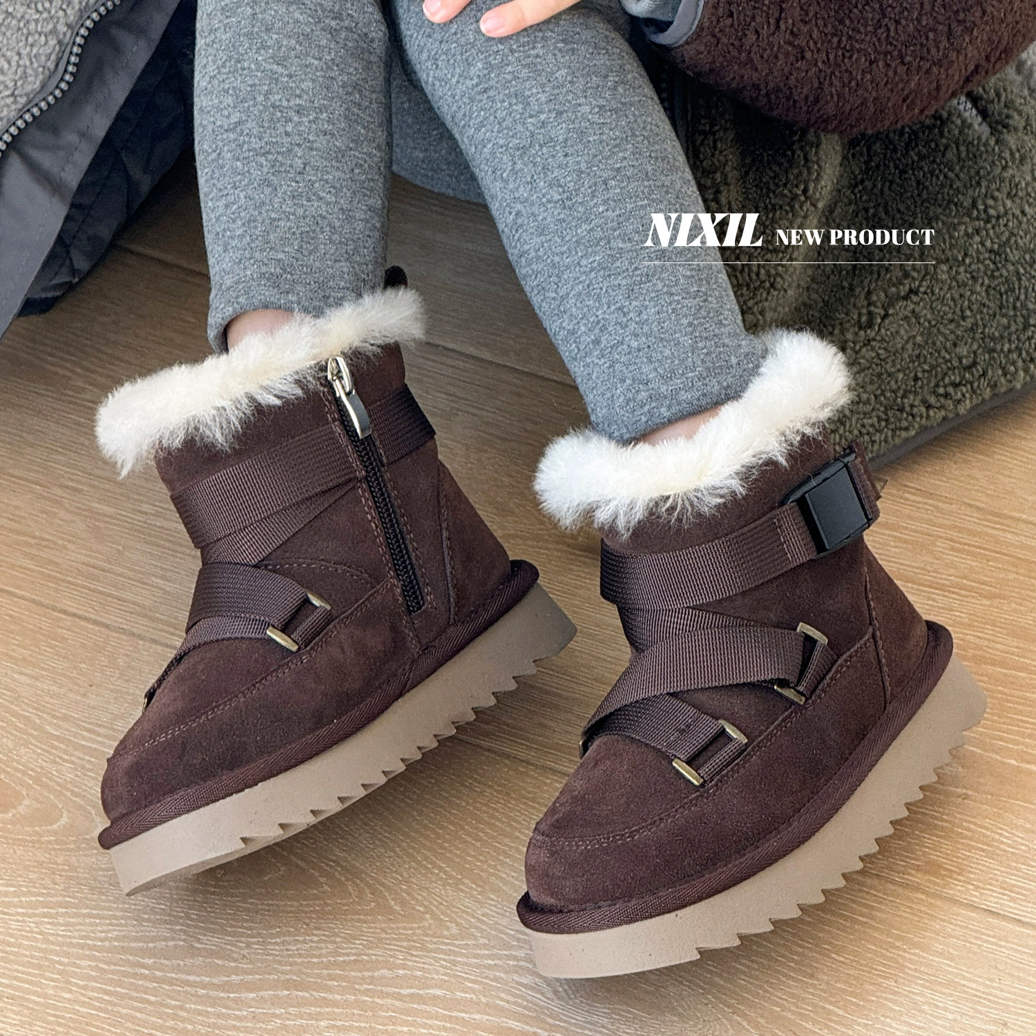 Winter children's matte fashionable keep warm boots for men and women, 2024 years