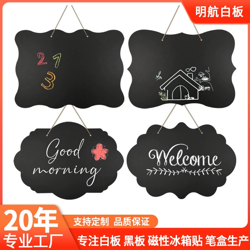 Двусторонняя деревянная маленькая доска ремесла кулон домой список продуктов декоративные Творческие деревянные доски белая доска