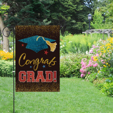 金俊跨境2024爆款毕业季户外花园旗派对横幅庭院美式旗帜背景布