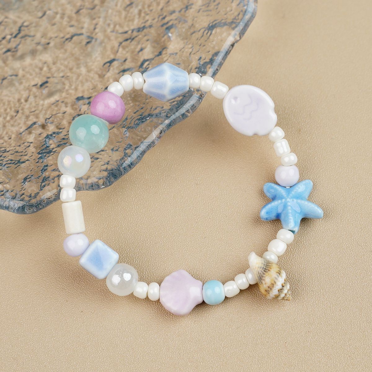 Jingdezhen pulsera de cerámica de verano mujer alta sensación galletas serie de gatos nicho diseño universal pulsera alta sensación