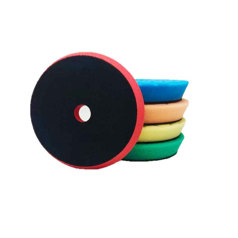 3 pulgadas y 5 pulgadas biseladas rueda de pulido de panal de miel plana para automóviles cera de pulido esponja disco de pintura de reparación de rueda de pulido