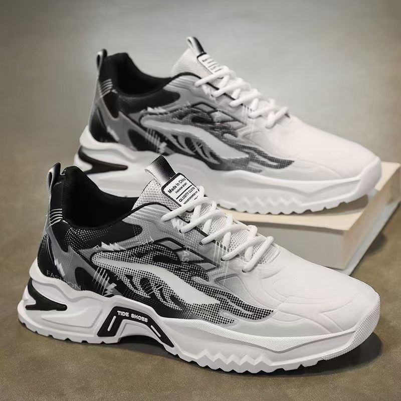 Zapatos de hombre invierno 2026 nuevos juveniles universales zapatos casuales de padre de suela gruesa zapatos de malla transpirables de hombre