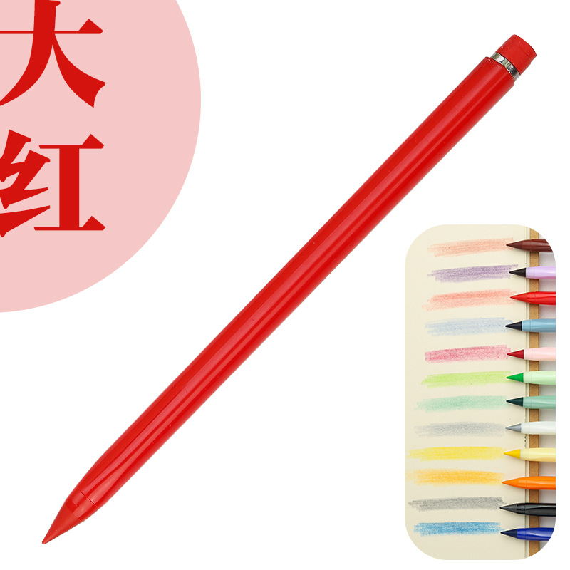 12 color eterno lápiz borrable color plomo positivo postura lápiz pluma de color de los niños no hay necesidad de cortar estudiante lápiz de pintura