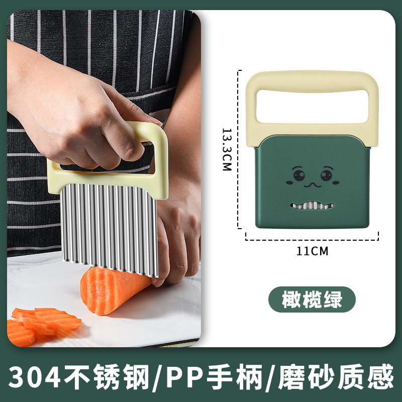 Cuchillo ondulado multifuncional para cortar verduras 304 dientes de lobo patata regalo de patata de lujo Bo Jun