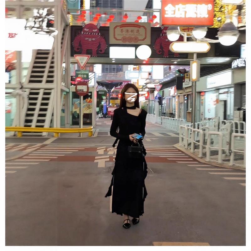 2025新款法式长袖连衣裙子女秋季穿搭一整套感小个子长裙套装女装|undefined