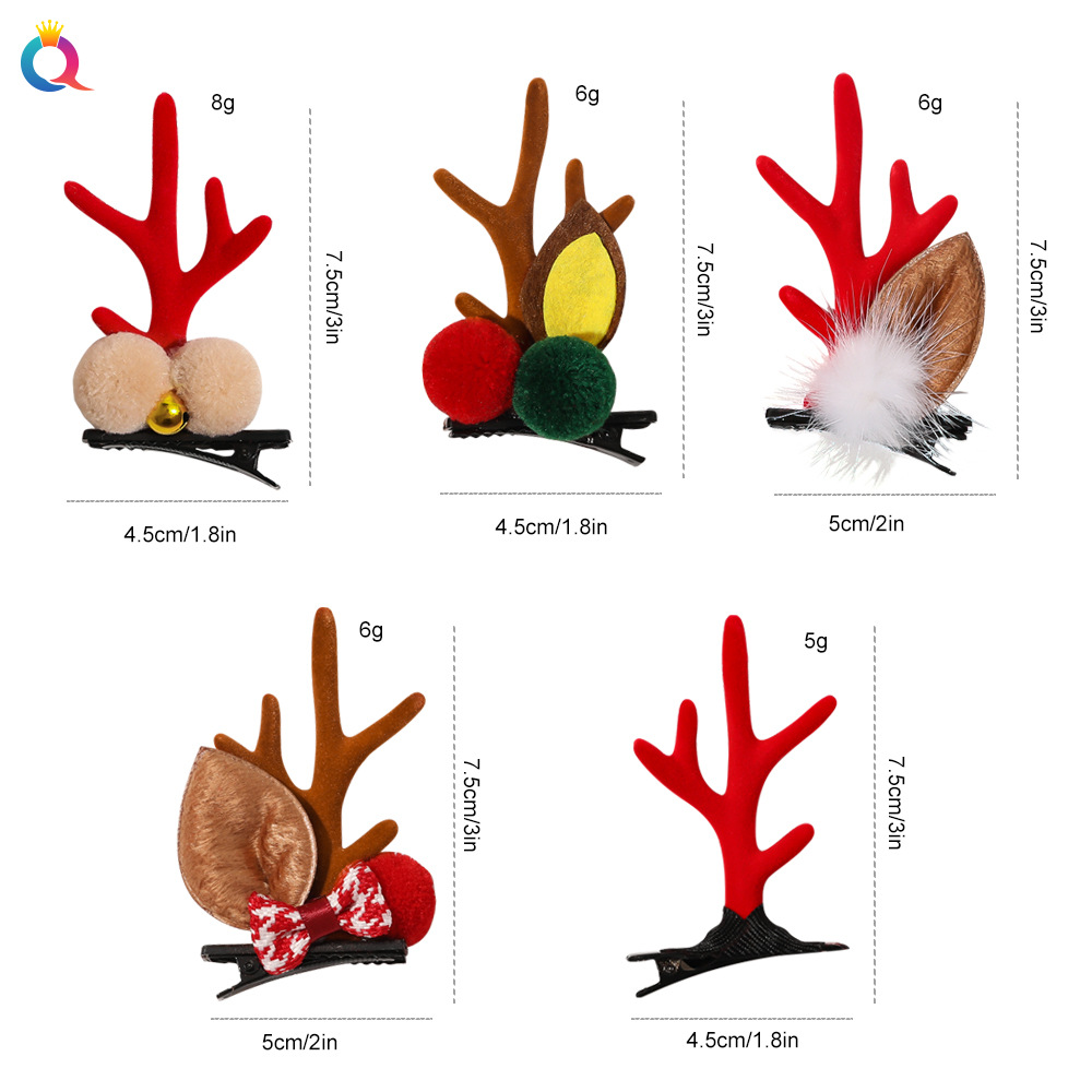 Christmas gift Christmas headdress plush large hair band high-grade hair tie ins large ring_voghion.com