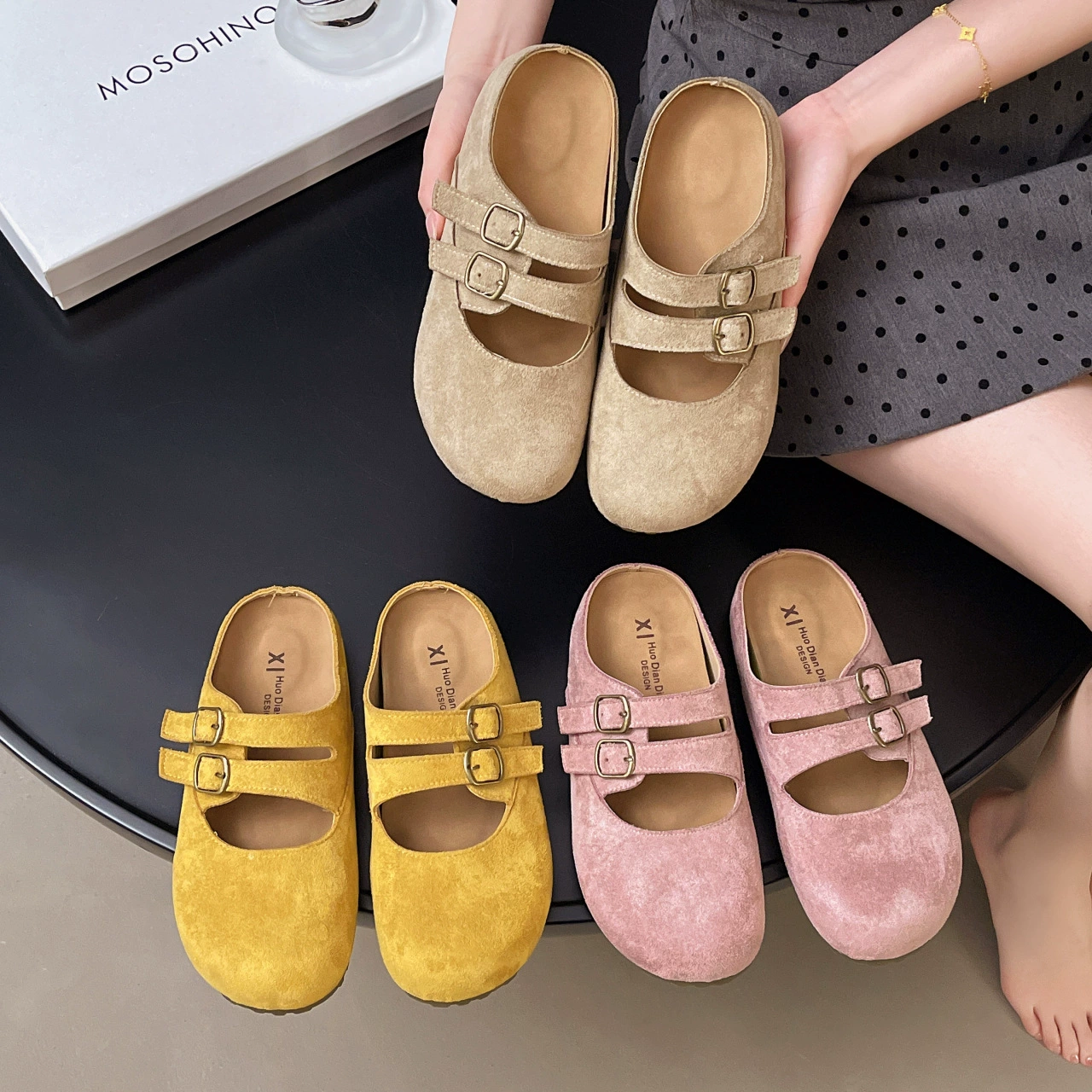 Туфли Birkenstock, полутапочки, женские сандалии 2025 года, ленивые носят туфли Мэри Джейн.