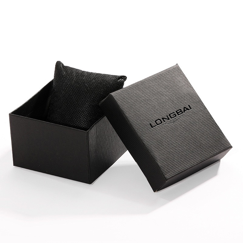 LONGBAI/Langbai reloj caja de embalaje en stock caja de reloj con tapa de caja de joyería caja de embalaje cartón en stock