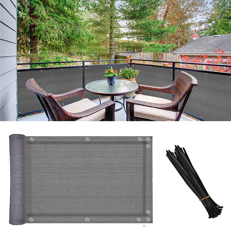 Balcony privacy fence screen, privacy mesh fence, balcony railing, apartment balcony, porch railing pool fence