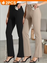 I 78240 Elastic High-Waist Flared Pants �������ȿ� �羳