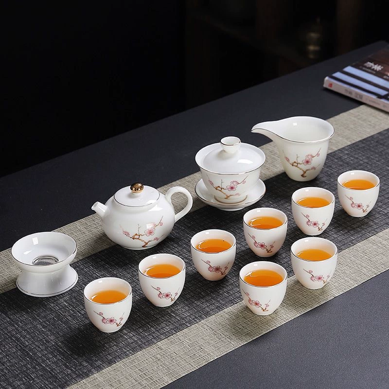 Tea set, tea cup for office, teapot, light luxury style