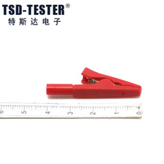 C7187 pure copper insulated alligator clip with 2mm straight plug for soldering, banana plug, medical electrode clip