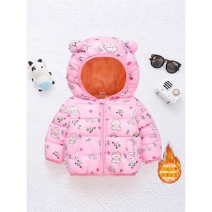 Children's Clothing 2025 New Kidsren's down Jackets for Boys and Girls Cartoon Fleece-Lined Cotton Jackets for Small and Medium-Sized Kidsren Wholesale Jackets Winter