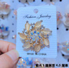 Fashionable retro brooch, beads from pearl suitable for men and women, pin lapel pin, city style