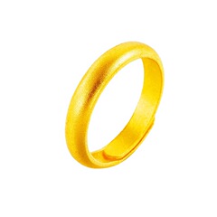 24k Gold Plated Live Stream Jewelry Store Same Style Inheritance Women's Tail Ring, Light Luxury Ancient Craft Small Finger Fine Sand Gold Women's Ring