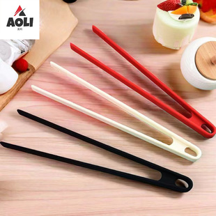 Silicone V-shaped food clip integrated high temperature resistant bread cake clip buffet barbecue steak clip camping barbecue clip