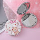 Round Small Mirror Animation Wenchuang Peripheral Folding Mirror Gift Shop Desktop Stationery Mirror Student Makeup Mirror with Lamp
