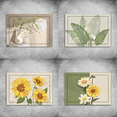 Wall decoration sticker covering electrical box, power distribution box, power sticker, wall sticker, glass multi-media renewal sticker, Nordic flower