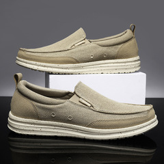 New Plus Size Canvas Loafers Spring Summer Casual Fabric Shoes Cross-border Amazon Bestselling Ultra Lightweight Slip-on Men's Shoes
