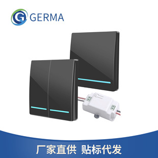 Wireless Remote Control Switch 86 Type Wiring-Free Random Wall-Mounted Rocker Switch Dual Control Switch