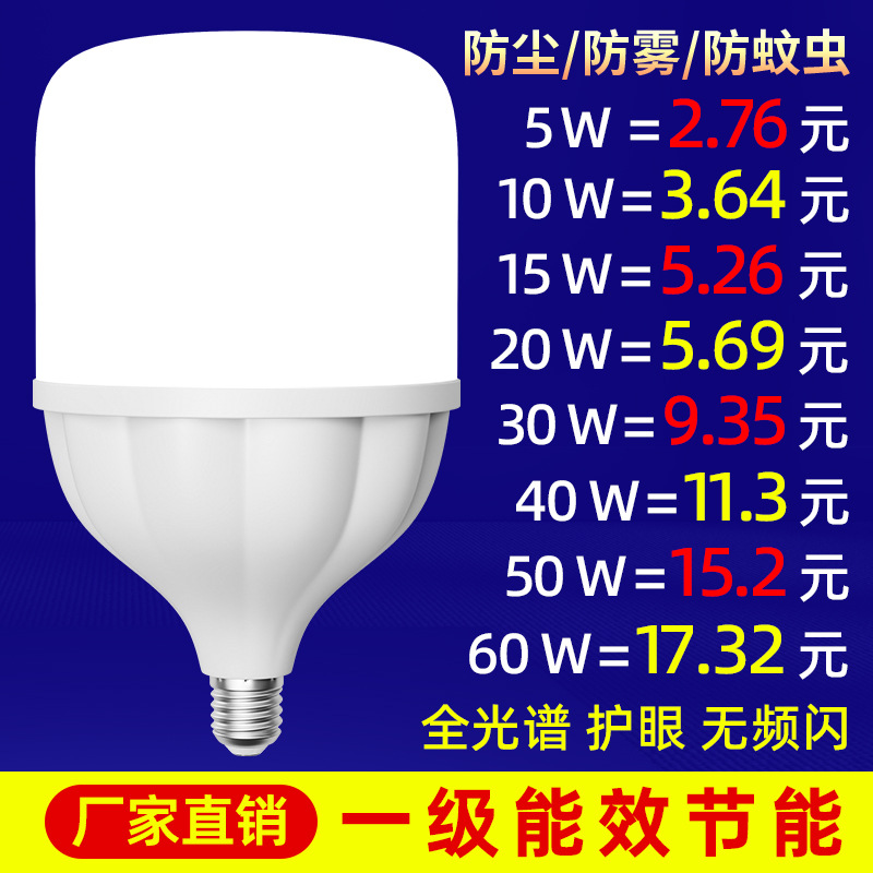 lámpara LED calabaza plástico aluminio de primer grado eficiencia energética lámpara de lámpara de lámpara e27 tornillo lámpara de ahorro de energía ultra brillante lámpara de luz blanca doméstica