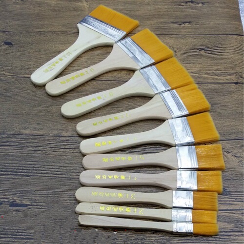 Manufacturer wholesales No. 1-12 wooden handle nylon hair oil painting board children's paint brush art acrylic industrial paint brush