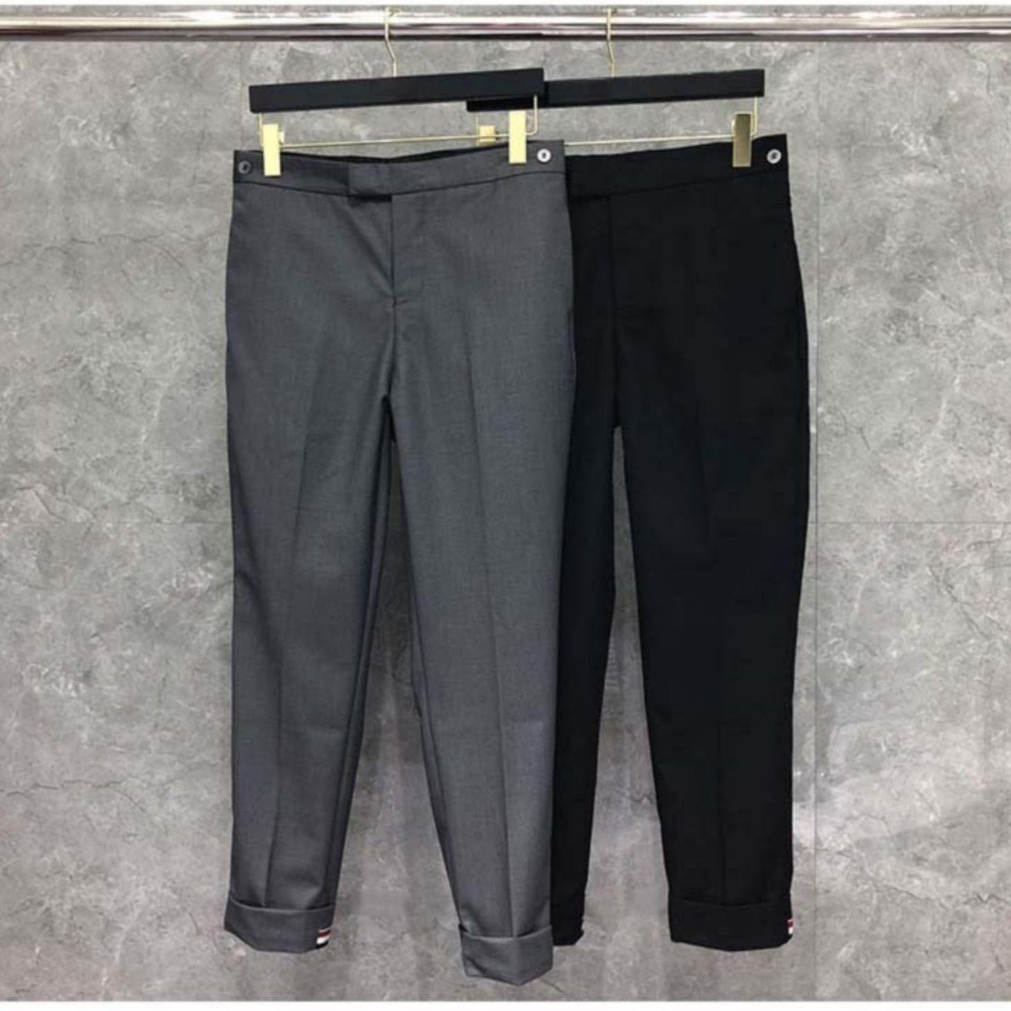 TIME BREATHE New TB Cropped Pants for Men and Women Couple's Foot Slim-Fit Slimming Casual Non-Ironing Pants